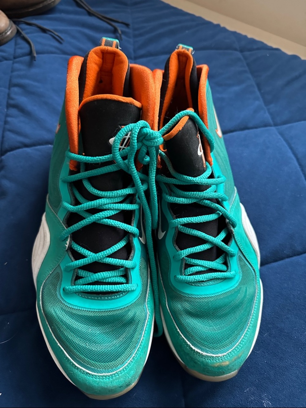 Nike Teal & Orange High-Top Sneakers